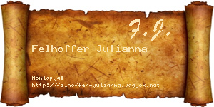Felhoffer Julianna névjegykártya