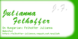julianna felhoffer business card